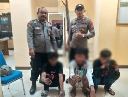 Kedapatan Bawa Busur, Tiga Orang Pemuda Diamankan Tim Patroli Polsek Biromaru