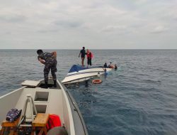 Rombongan Bupati Morowali Gunakan Speed Boat Terbalik Di Perairan Tanjung Batu