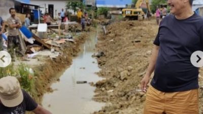 Bupati Tolitoli Amran Tepati Janji Datangkan Alat Berat Dilokasi Banjir Sidoarjo