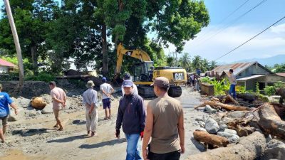Gerak Cepat Pihak PUPR Sigi Normalisasi Sungai Di Balongga Pasca Banjir
