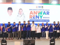 Paslon Gubernur -Cawagub Anwar-Reny Jalan Kaki Mendaftar ke KPUD Sulteng