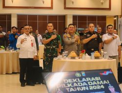 Kajati Sulteng Dr. Bambang Hariyanto Hadiri Kegiatan Deklarasi Pilkada Damai Tahun 2024