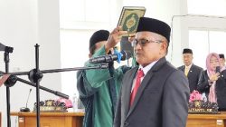 Saat Fadlin dilantik sebagai anggota DPRD Kab. Sigi